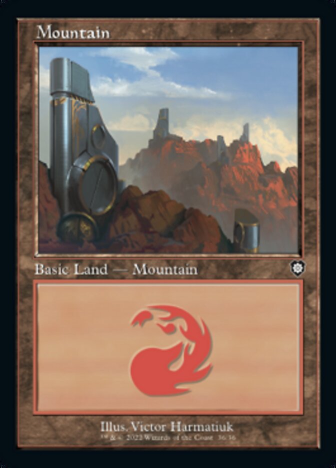 Mountain (036) (Retro) [The Brothers' War Commander] | Silver Goblin