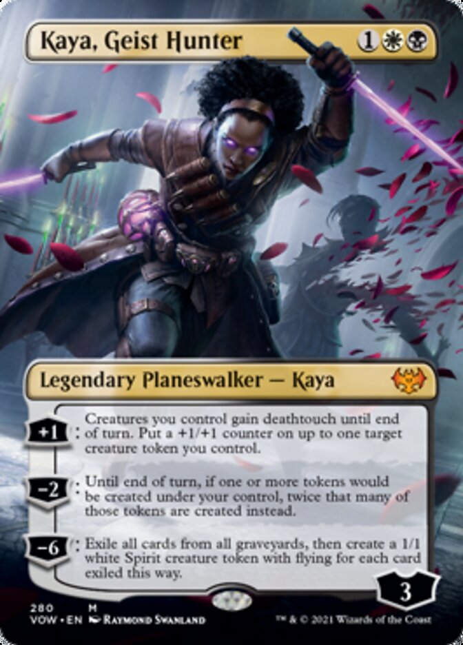 Kaya, Geist Hunter (Borderless) [Innistrad: Crimson Vow] | Silver Goblin