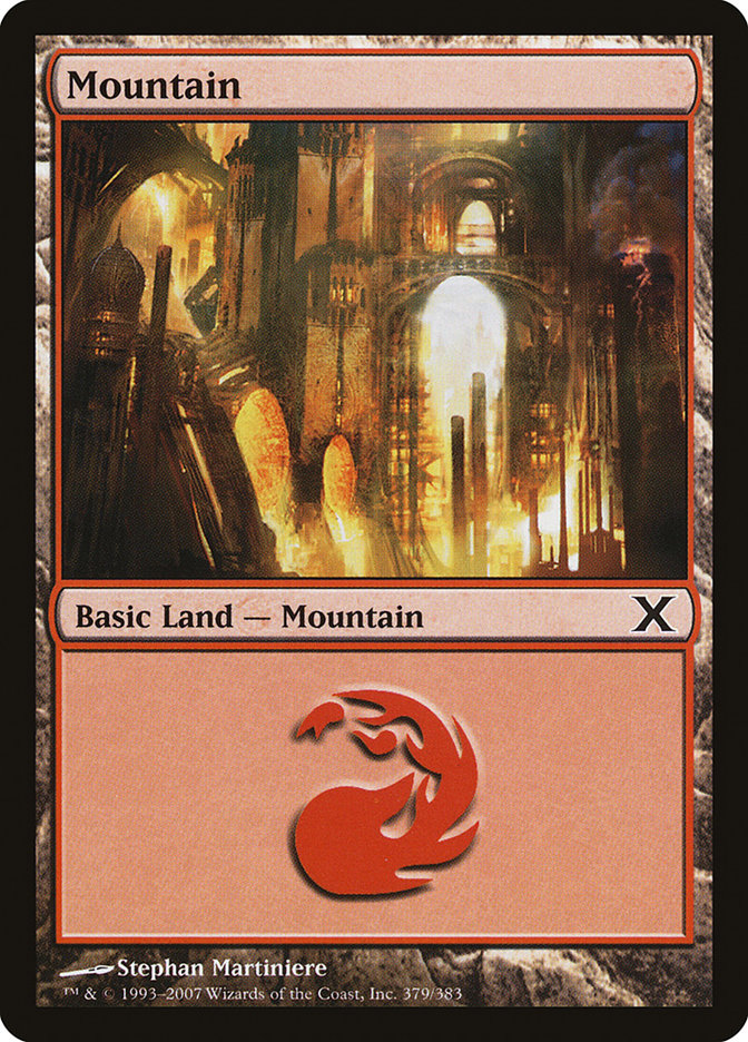 Mountain (379) [Tenth Edition] | Silver Goblin