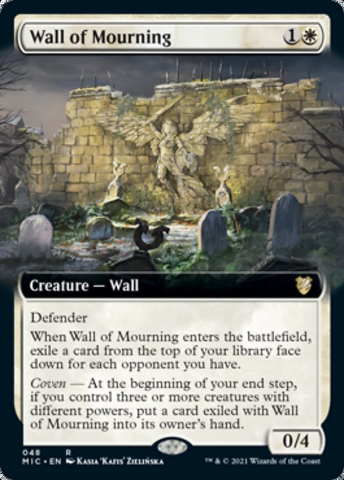 Wall of Mourning (Extended Art) [Innistrad: Midnight Hunt Commander] | Silver Goblin
