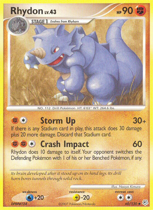 Rhydon (60/130) [Diamond & Pearl: Base Set] | Silver Goblin