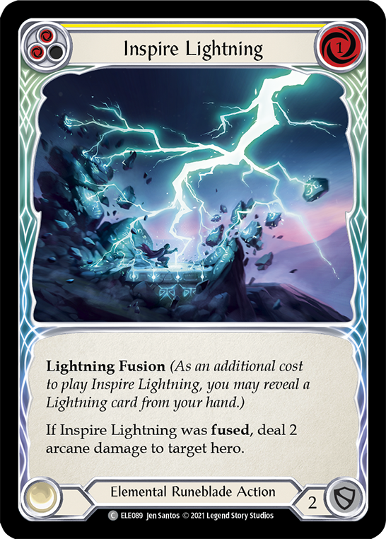 Inspire Lightning (Yellow) [ELE089] (Tales of Aria)  1st Edition Normal | Silver Goblin