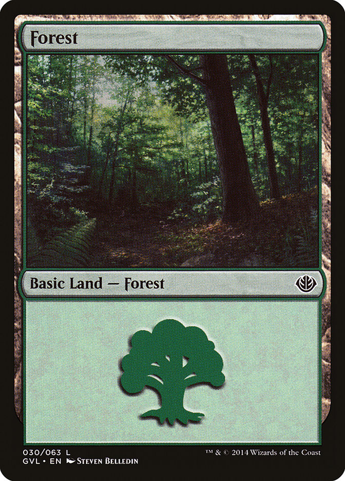 Forest (30) (Garruk vs. Liliana) [Duel Decks Anthology] | Silver Goblin