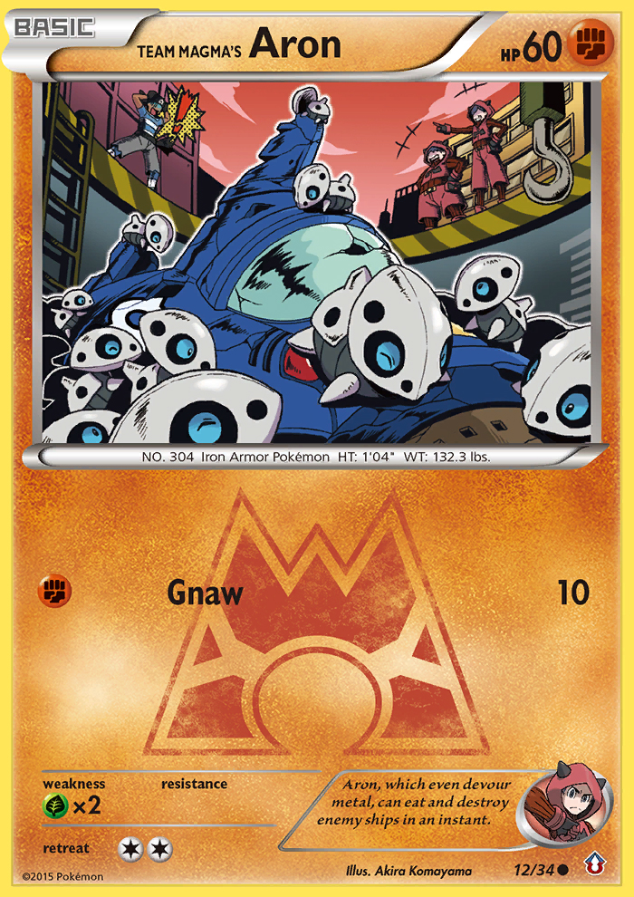 Team Magma's Aron (12/34) [XY: Double Crisis] | Silver Goblin
