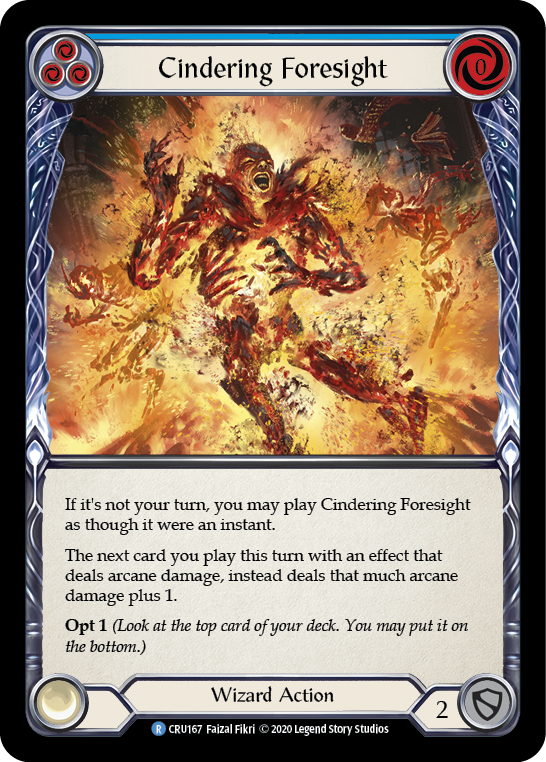 Cindering Foresight (Blue) [CRU167] (Crucible of War)  1st Edition Normal | Silver Goblin