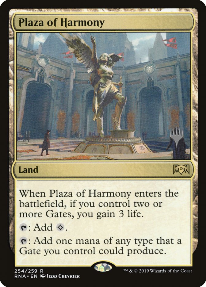 Plaza of Harmony (Promo Pack) [Ravnica Allegiance Promos] | Silver Goblin