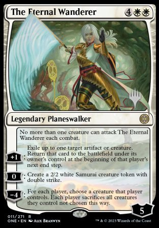 The Eternal Wanderer (Promo Pack) [Phyrexia: All Will Be One Promos] | Silver Goblin