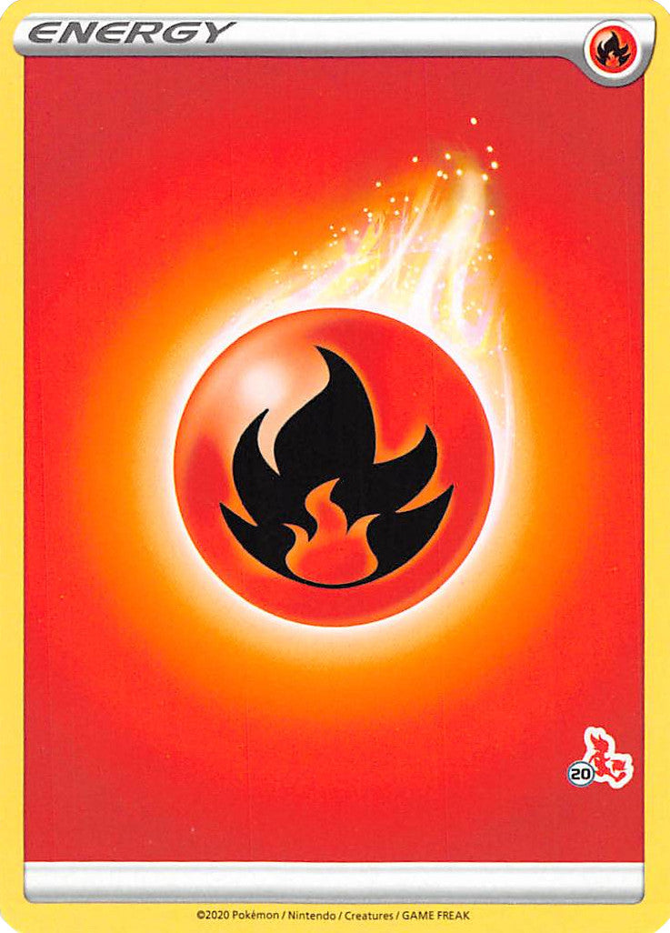 Fire Energy (Cinderace Stamp #20) [Battle Academy 2022] | Silver Goblin