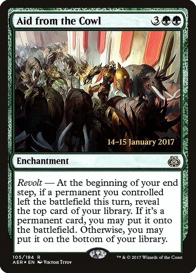 Aid from the Cowl [Aether Revolt Prerelease Promos] | Silver Goblin