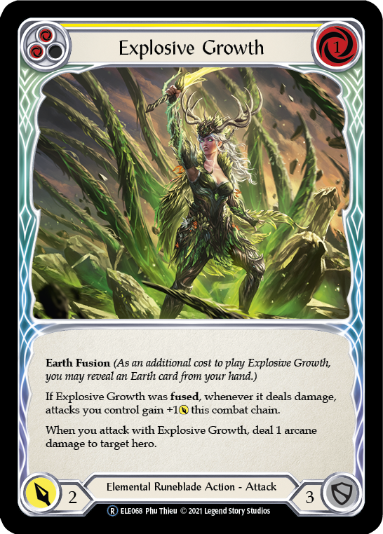 Explosive Growth (Yellow) [U-ELE068] (Tales of Aria Unlimited)  Unlimited Rainbow Foil | Silver Goblin