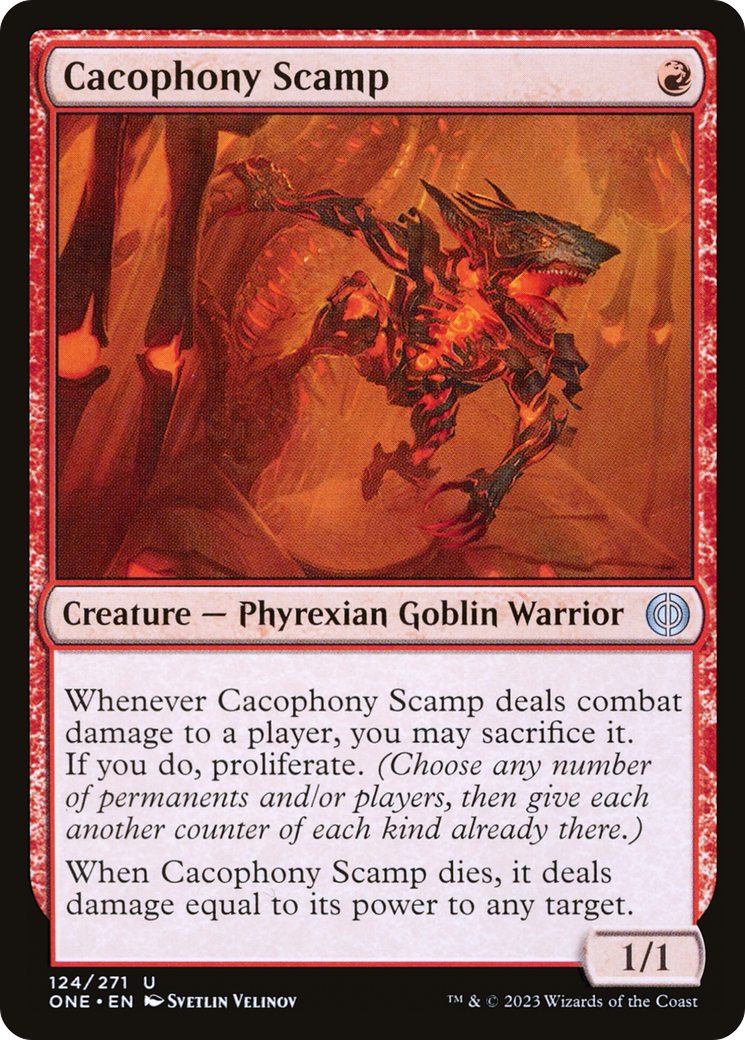 Cacophony Scamp [Phyrexia: All Will Be One] | Silver Goblin