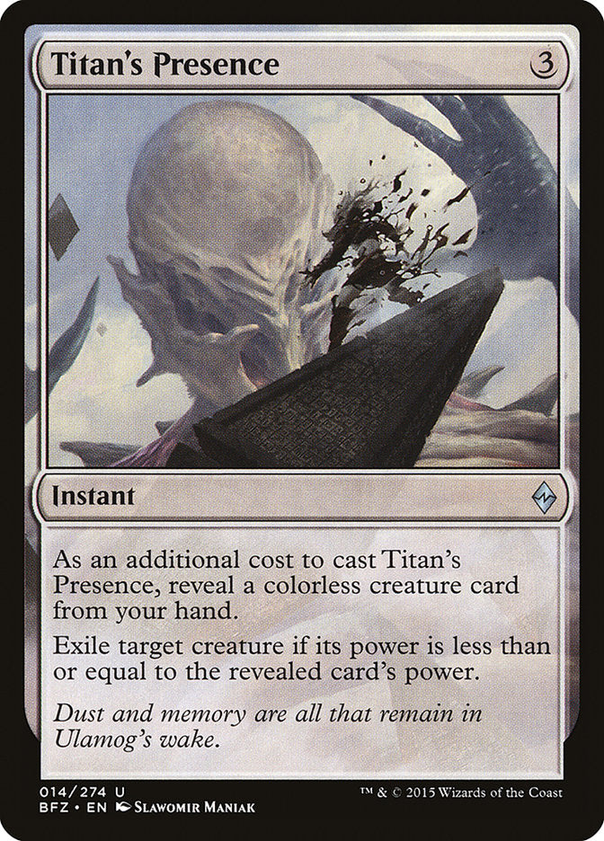 Titan's Presence [Battle for Zendikar] | Silver Goblin