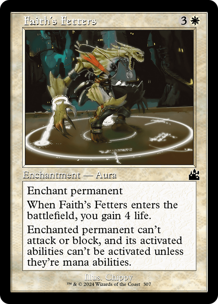 Faith's Fetters (Retro Frame) [Ravnica Remastered] | Silver Goblin