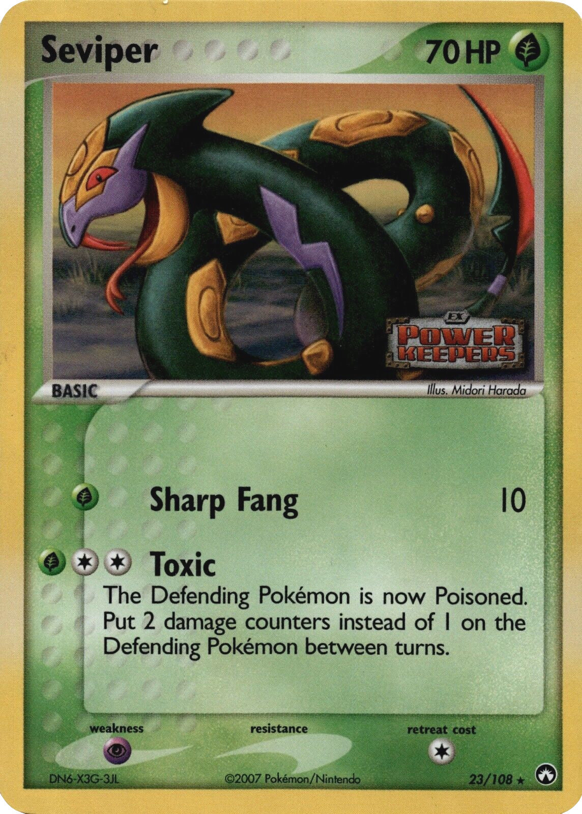 Seviper (23/108) (Stamped) [EX: Power Keepers] | Silver Goblin