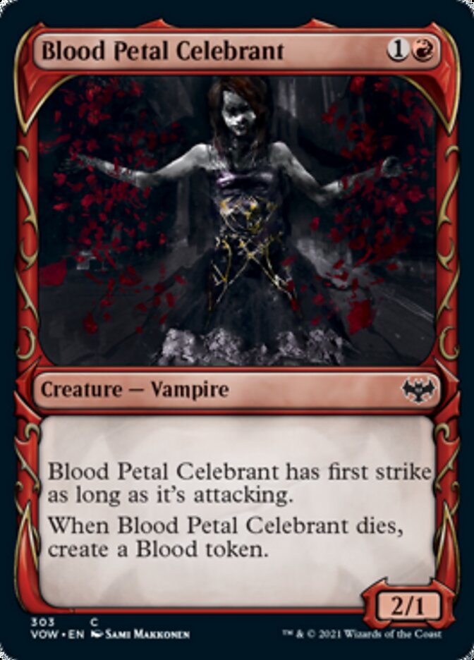 Blood Petal Celebrant (Showcase Fang Frame) [Innistrad: Crimson Vow] | Silver Goblin