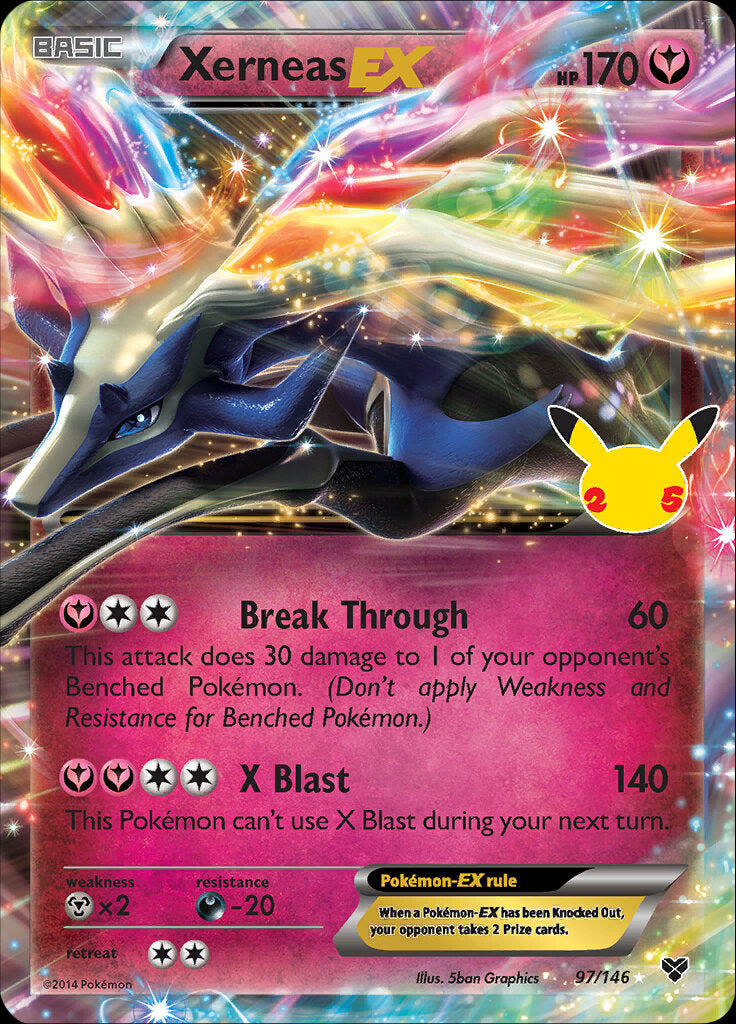 Xerneas EX (97/146) [Celebrations: 25th Anniversary - Classic Collection] | Silver Goblin