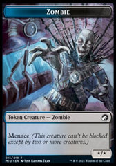 Clue // Zombie (015) Double-Sided Token [Innistrad: Midnight Hunt Tokens] | Silver Goblin