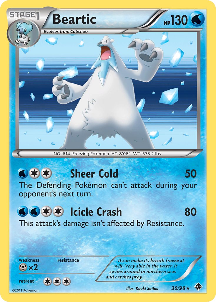 Beartic (30/98) (Cracked Ice Holo) (Blister Exclusive) [Black & White: Emerging Powers] | Silver Goblin