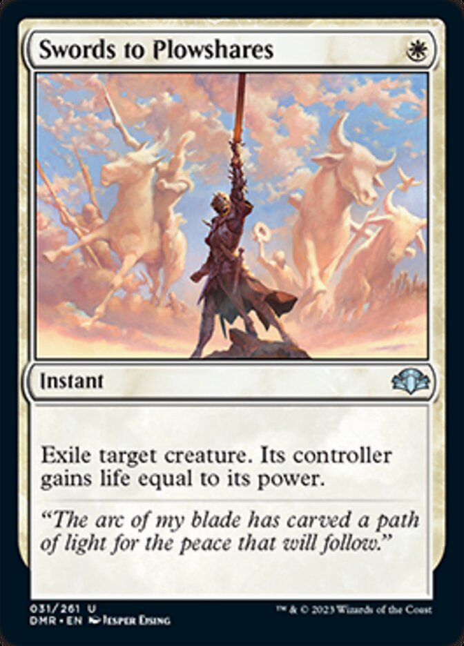 Swords to Plowshares [Dominaria Remastered] | Silver Goblin
