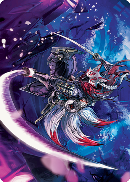 Blade-Blizzard Kitsune Art Card [Kamigawa: Neon Dynasty Art Series] | Silver Goblin