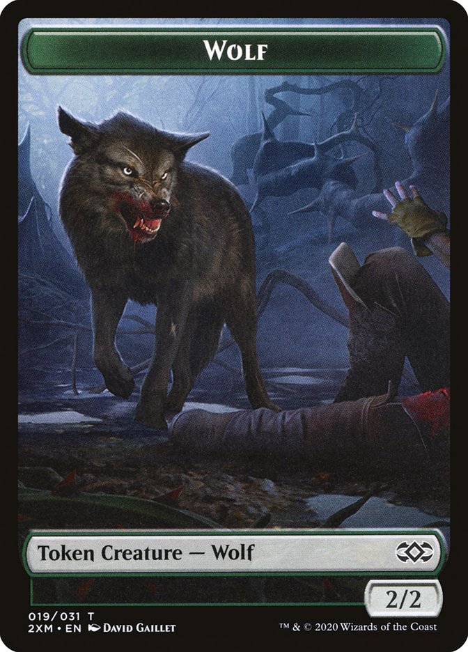 Wolf Token [Double Masters Tokens] | Silver Goblin