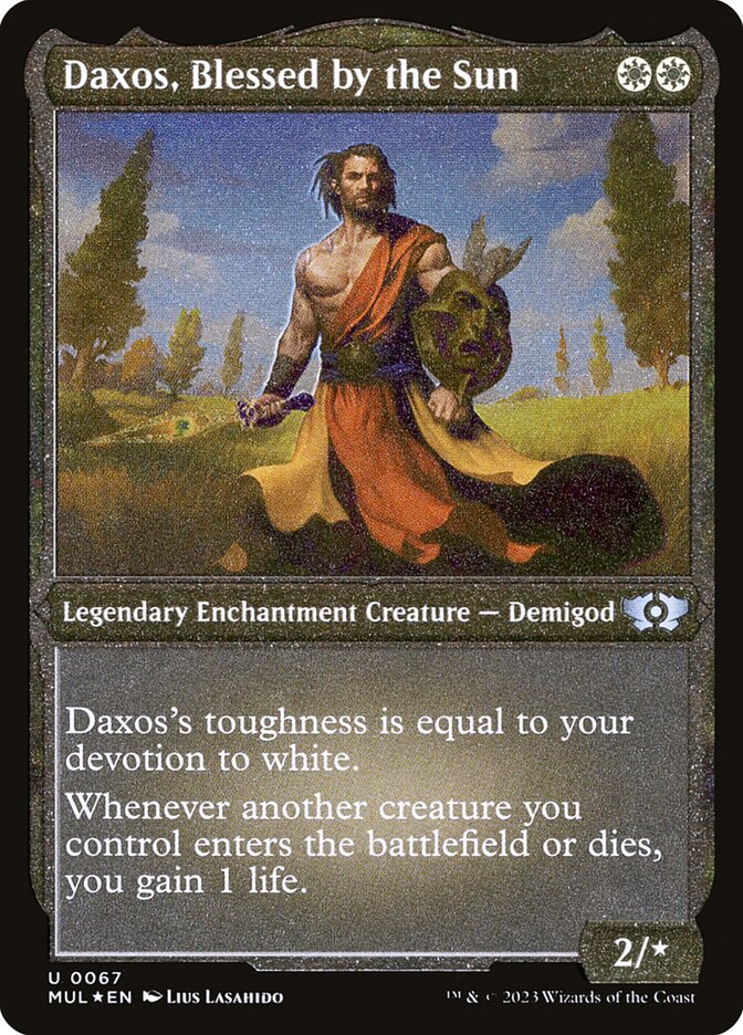 Daxos, Blessed by the Sun (Foil Etched) [Multiverse Legends] | Silver Goblin