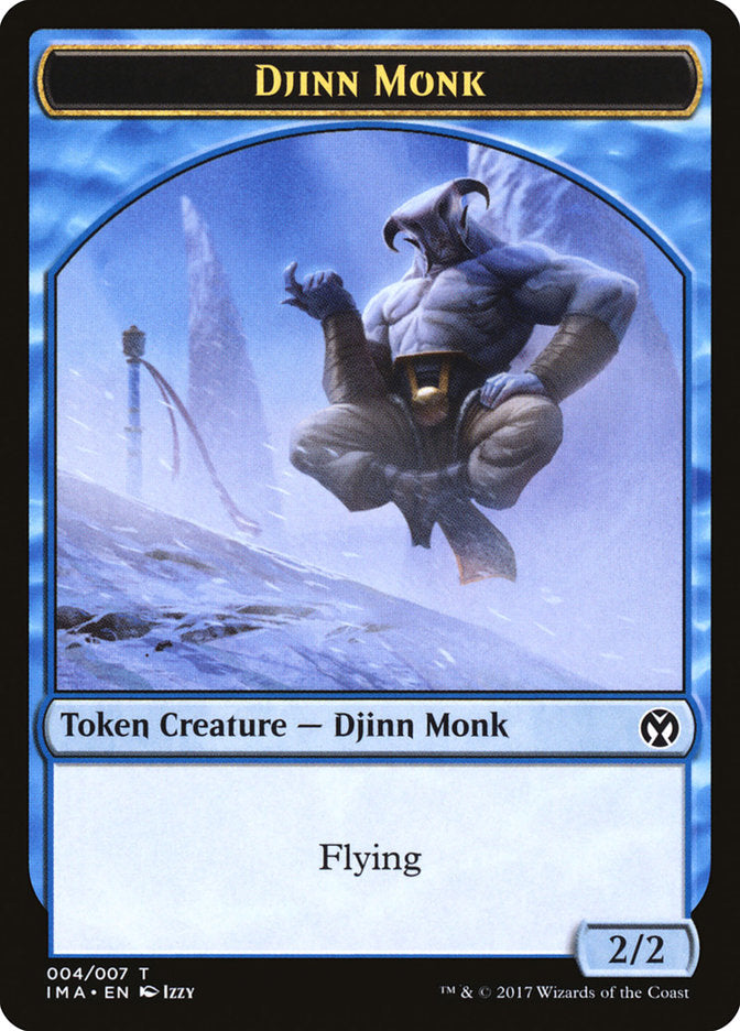 Djinn Monk Token [Iconic Masters Tokens] | Silver Goblin