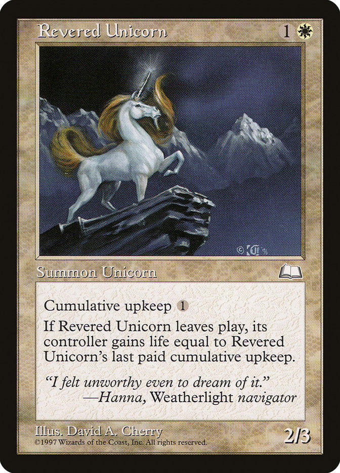 Revered Unicorn [Weatherlight] | Silver Goblin