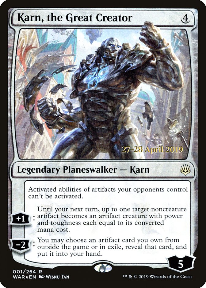 Karn, the Great Creator [War of the Spark Prerelease Promos] | Silver Goblin