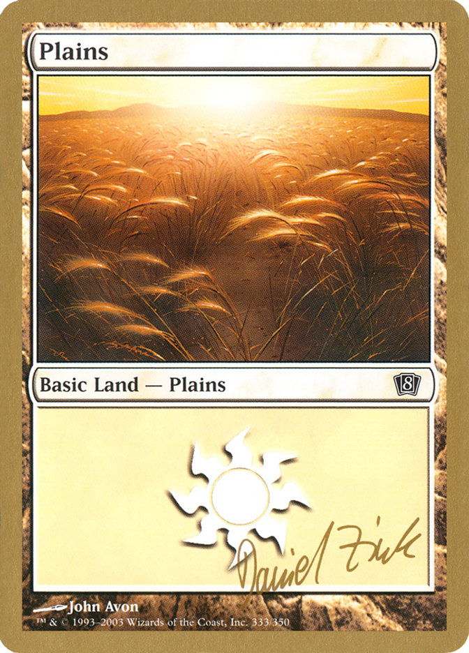 Plains (dz333) (Daniel Zink) [World Championship Decks 2003] | Silver Goblin
