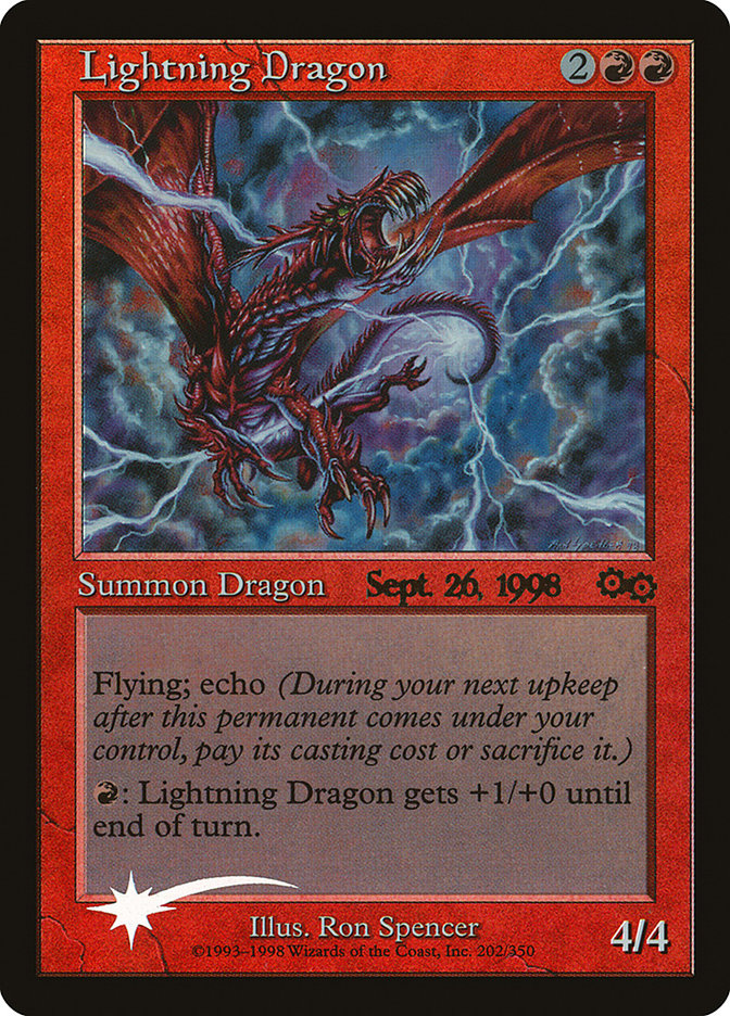 Lightning Dragon [Urza's Saga Promos] | Silver Goblin
