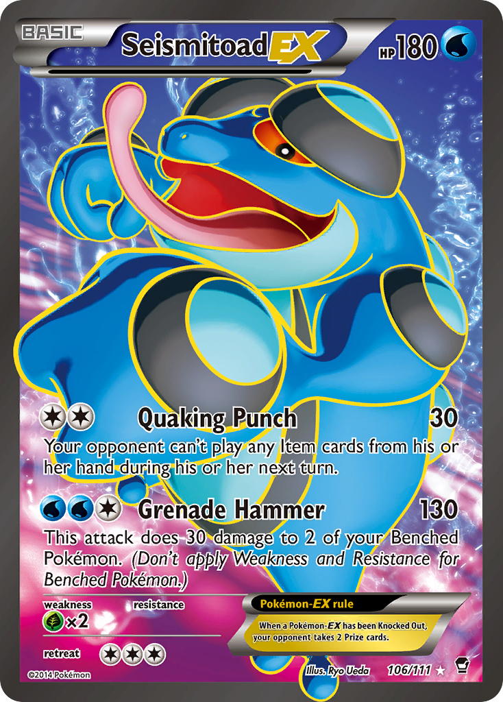 Seismitoad EX (106/111) [XY: Furious Fists] | Silver Goblin