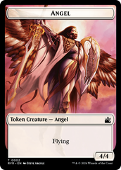 Bird // Angel (0002) Double-Sided Token [Ravnica Remastered Tokens] | Silver Goblin
