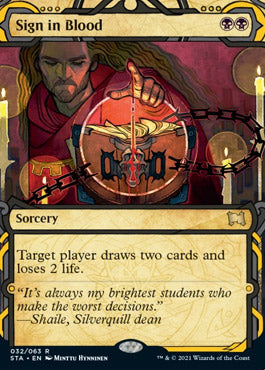 Sign in Blood (Foil Etched) [Strixhaven: School of Mages Mystical Archive] | Silver Goblin