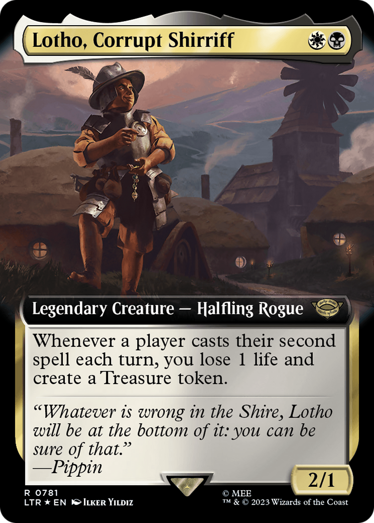 Lotho, Corrupt Shirriff (Extended Art) (Surge Foil) [The Lord of the Rings: Tales of Middle-Earth] | Silver Goblin