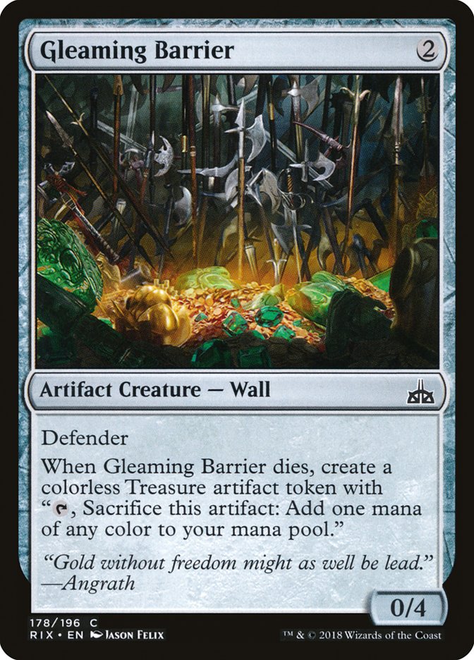 Gleaming Barrier [Rivals of Ixalan] | Silver Goblin