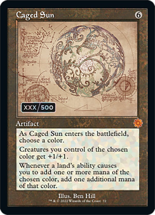 Caged Sun (Retro Schematic) (Serialized) [The Brothers' War Retro Artifacts] | Silver Goblin