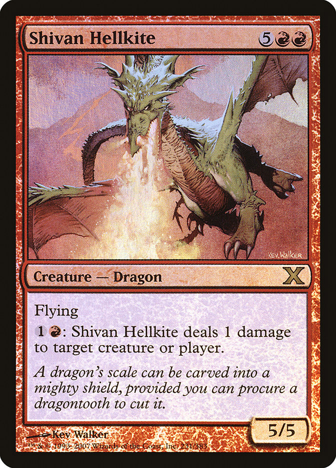 Shivan Hellkite (Premium Foil) [Tenth Edition] | Silver Goblin