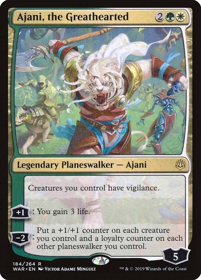 Ajani, the Greathearted [War of the Spark] | Silver Goblin