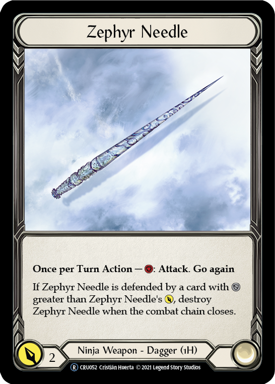 Zephyr Needle [U-CRU052] (Crucible of War Unlimited)  Unlimited Rainbow Foil | Silver Goblin