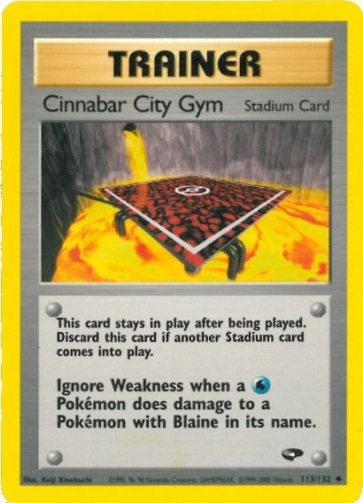 Cinnabar City Gym (113/132) [Gym Challenge Unlimited] | Silver Goblin