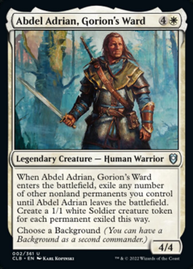 Abdel Adrian, Gorion's Ward [Commander Legends: Battle for Baldur's Gate] | Silver Goblin
