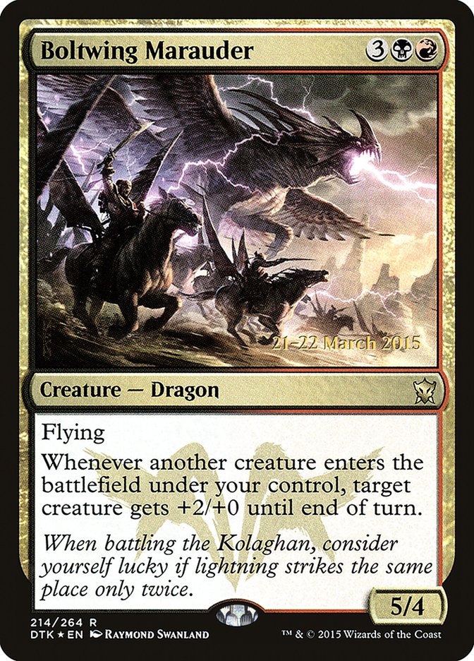 Boltwing Marauder [Dragons of Tarkir Prerelease Promos] | Silver Goblin