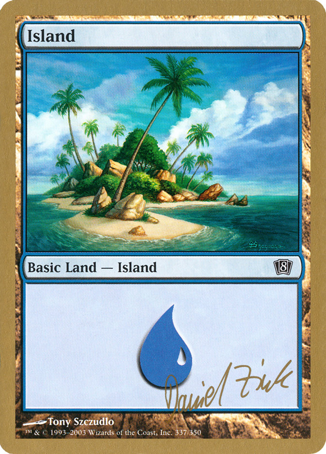 Island (dz337) (Daniel Zink) [World Championship Decks 2003] | Silver Goblin