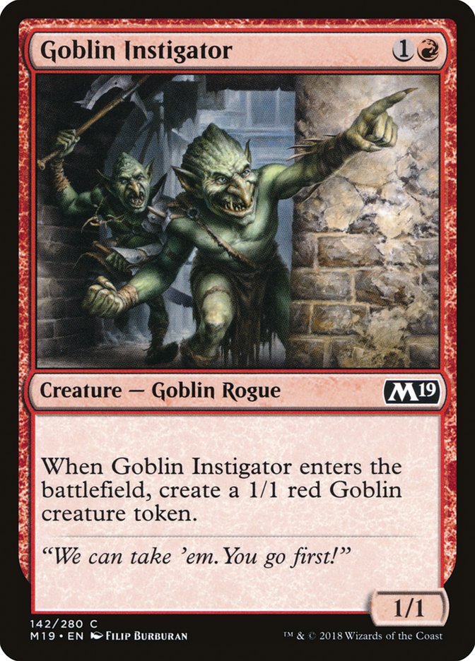 Goblin Instigator [Core Set 2019] | Silver Goblin