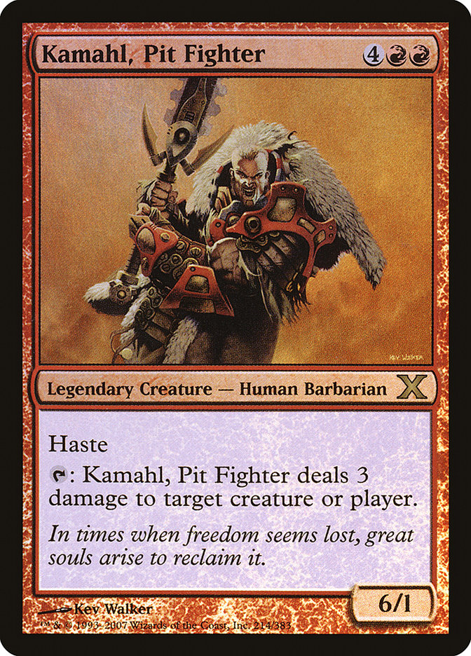 Kamahl, Pit Fighter (Premium Foil) [Tenth Edition] | Silver Goblin