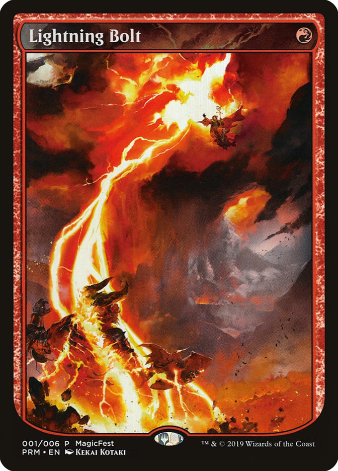 Lightning Bolt (Textless) [MagicFest 2019] | Silver Goblin