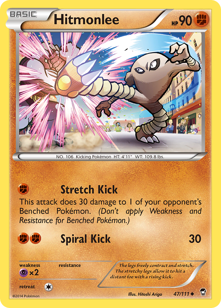 Hitmonlee (47/111) [XY: Furious Fists] | Silver Goblin