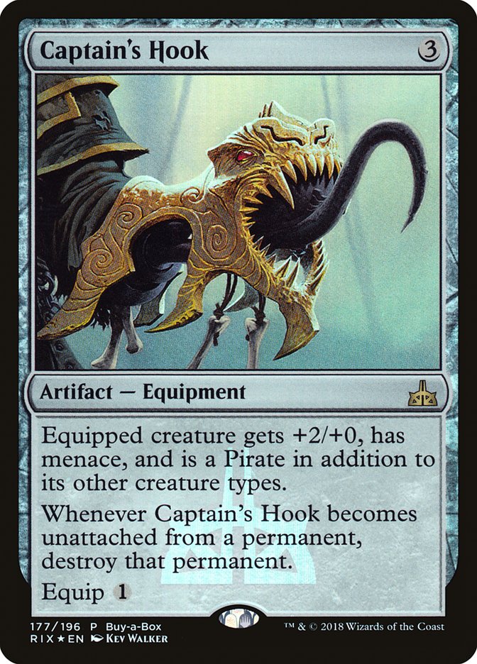 Captain's Hook (Buy-A-Box) [Rivals of Ixalan Promos] | Silver Goblin