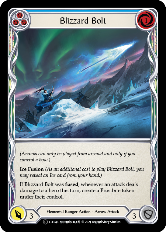 Blizzard Bolt (Blue) [U-ELE046] (Tales of Aria Unlimited)  Unlimited Normal | Silver Goblin